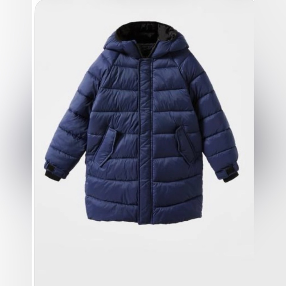 Zara Big Kids Blue Puffer Jacket